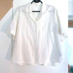 Uniqlo White Linen Shirt